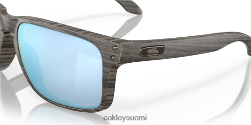 Oakley holbrook xl woodgrain -kokoelma prizm syvän veden polarisoidut linssit, puusyistä kehys silmälasit 2T48V49