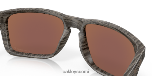 Oakley holbrook xl woodgrain -kokoelma prizm syvän veden polarisoidut linssit, puusyistä kehys silmälasit 2T48V49
