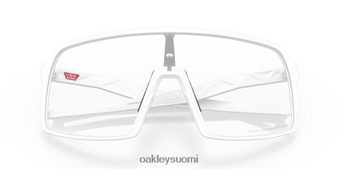 Oakley sutro kirkkaasta mustaan ​​iridium fotokromaattiset linssit, matta valkoinen kehys silmälasit 2T48V491