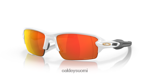 Oakley flak 2.0 (low bridge fit) Prim rubiinin polarisoidut linssit, matta valkoinen kehys silmälasit 2T48V4874