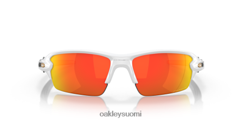 Oakley flak 2.0 (low bridge fit) Prim rubiinin polarisoidut linssit, matta valkoinen kehys silmälasit 2T48V4874