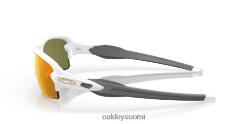 Oakley flak 2.0 (low bridge fit) Prim rubiinin polarisoidut linssit, matta valkoinen kehys silmälasit 2T48V4874