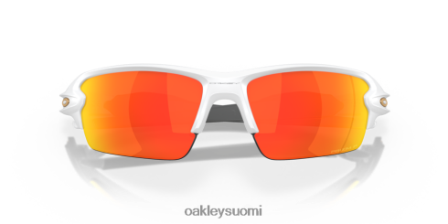 Oakley flak 2.0 (low bridge fit) Prim rubiinin polarisoidut linssit, matta valkoinen kehys silmälasit 2T48V4874