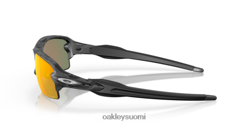 Oakley flak 2.0 (low bridge fit) musta camo kokoelma prizm rubiinilinssit, musta camo-kehys silmälasit 2T48V4869