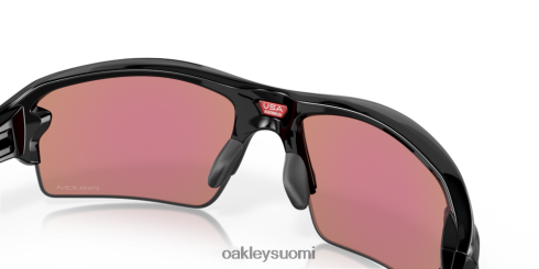 Oakley flak 2.0 (low bridge fit) prizm golflinssit, kiillotettu musta kehys silmälasit 2T48V4863
