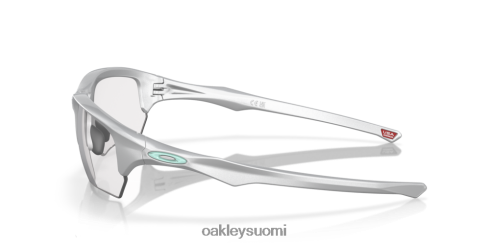 Oakley flak beta (low bridge fit) kirkkaasta mustaan ​​iridium fotokromaattiset linssit, hopea kehys silmälasit 2T48V4923