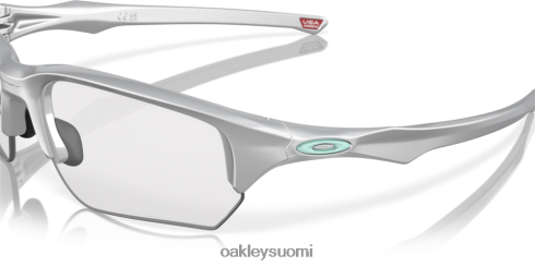 Oakley flak beta (low bridge fit) kirkkaasta mustaan ​​iridium fotokromaattiset linssit, hopea kehys silmälasit 2T48V4923