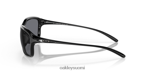 Oakley hän on pysäyttämätön harmaat linssit, kiillotettu musta kehys silmälasit 2T48V4358