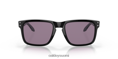 Oakley holbrook (low bridge fit) korkearesoluutioinen kokoelma primin harmaat linssit, kiillotettu musta kehys silmälasit 2T48V4803