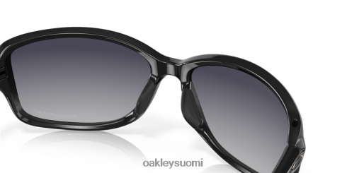 Oakley kohortti harmaat gradienttipolarisoidut linssit, kiillotettu musta kehys silmälasit 2T48V4457