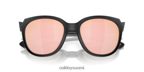 Oakley matala sävellaji prizm rose gold polarisoidut linssit, mattamusta kehys silmälasit 2T48V4941