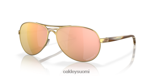 Oakley palautetta prizm rose gold polarisoidut linssit, kiillotettu kultakehys silmälasit 2T48V4483