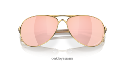 Oakley palautetta prizm rose gold polarisoidut linssit, kiillotettu kultakehys silmälasit 2T48V4483