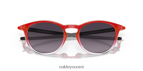 Oakley pitchman r fabio quartararo -kokoelma prizm harmaa gradienttilinssit, punainen haalistuva kehys silmälasit 2T48V4294