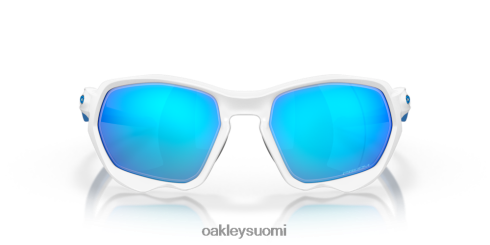 Oakley plasma prizm safiirilinssit, matta valkoinen kehys silmälasit 2T48V4265
