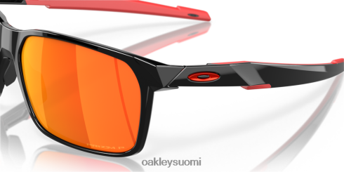 Oakley portaali x Prim rubiinin polarisoidut linssit, kiillotettu musta kehys silmälasit 2T48V4338