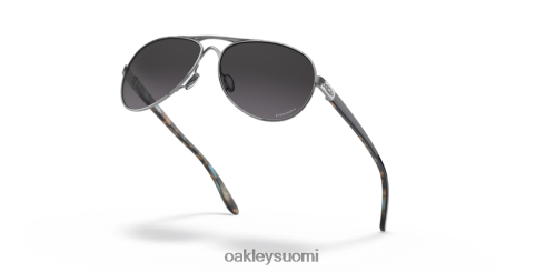 Oakley solmion katkaisija prizm harmaat gradienttilinssit, kiillotettu kromikehys silmälasit 2T48V4510