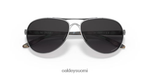 Oakley solmion katkaisija prizm harmaat gradienttilinssit, kiillotettu kromikehys silmälasit 2T48V4510