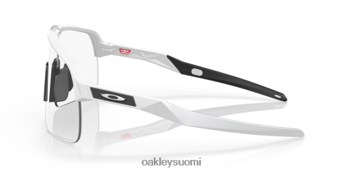 Oakley sutro lite kirkkaasta mustaan ​​iridium fotokromaattiset linssit, matta valkoinen kehys silmälasit 2T48V4231