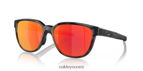 Oakley toimilaite Prim rubiinin polarisoidut linssit, musta kilpikonnakehys silmälasit 2T48V4834