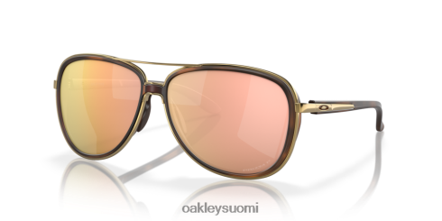 Oakley väliaika prizm rose gold polarisoidut linssit, ruskea kilpikonnarunko silmälasit 2T48V4438