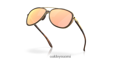 Oakley väliaika prizm rose gold polarisoidut linssit, ruskea kilpikonnarunko silmälasit 2T48V4438