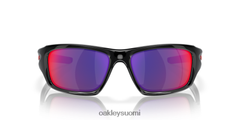 Oakley venttiili positiiviset punaiset iridiumlinssit, kiillotettu musta kehys silmälasit 2T48V4774