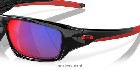 Oakley venttiili positiiviset punaiset iridiumlinssit, kiillotettu musta kehys silmälasit 2T48V4774