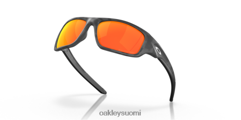 Oakley venttiili rubiiniiridium polarisoidut linssit, mattamusta camo-kehys silmälasit 2T48V4778