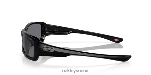 Oakley viitosten neliö harmaat linssit, kiillotettu musta kehys silmälasit 2T48V4246