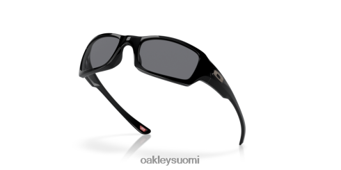 Oakley viitosten neliö harmaat linssit, kiillotettu musta kehys silmälasit 2T48V4246