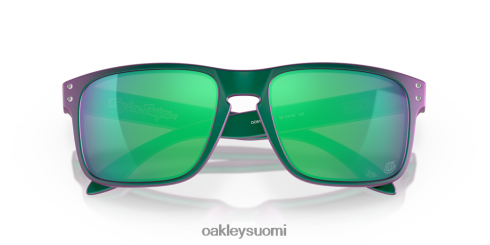 Oakley holbrook troy lee designs -sarja prizm jade linssit, troy lee suunnittelee matta violetti vihreä vaihtokehys silmälasit 2T48V4655