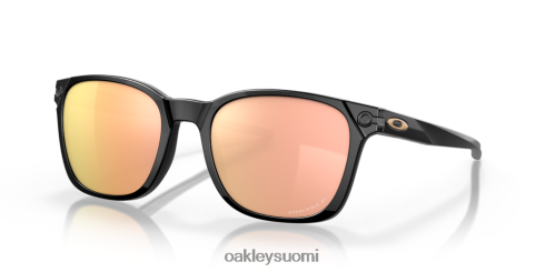 Oakley jektori prizm rose gold polarisoidut linssit, kiillotettu musta kehys silmälasit 2T48V4577