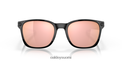 Oakley jektori prizm rose gold polarisoidut linssit, kiillotettu musta kehys silmälasit 2T48V4577