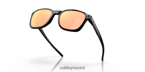 Oakley jektori prizm rose gold polarisoidut linssit, kiillotettu musta kehys silmälasit 2T48V4577