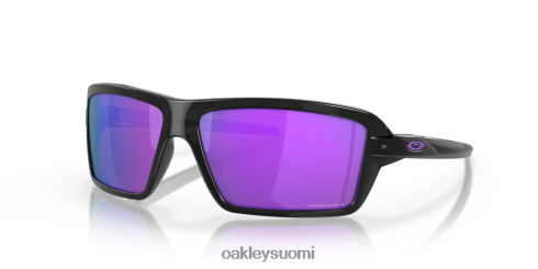 Oakley kaapelit prim violetit linssit, musta mustekehys silmälasit 2T48V4672
