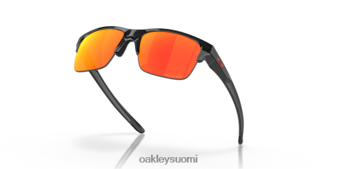 Oakley ohut linkki rubiini iridium polarisoidut linssit, musta mustekehys silmälasit 2T48V4894