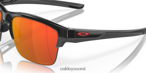 Oakley ohut linkki rubiini iridium polarisoidut linssit, musta mustekehys silmälasit 2T48V4894