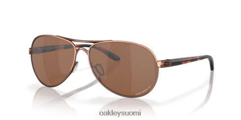 Oakley palautetta prizm volframipolarisoidut linssit, ruusukultakehys silmälasit 2T48V4480