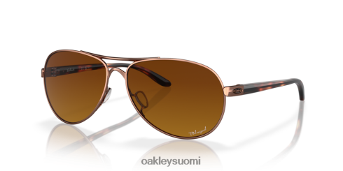 Oakley palautetta ruskeat gradienttipolarisoidut linssit, ruusukultan värinen kehys silmälasit 2T48V4479
