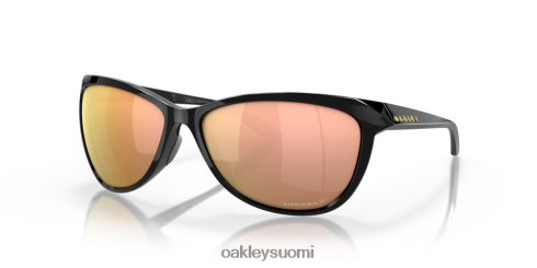Oakley pasque prizm rose gold polarisoidut linssit, kiillotettu musta kehys silmälasit 2T48V4736