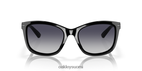 Oakley pudota sisään harmaat gradienttipolarisoidut linssit, kiillotettu musta kehys silmälasit 2T48V4761