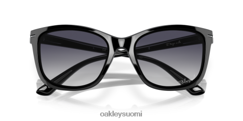 Oakley pudota sisään harmaat gradienttipolarisoidut linssit, kiillotettu musta kehys silmälasit 2T48V4761