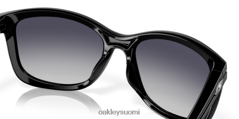 Oakley pudota sisään harmaat gradienttipolarisoidut linssit, kiillotettu musta kehys silmälasit 2T48V4761