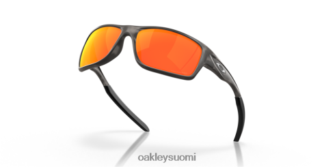 Oakley ruokala rubiiniiridium polarisoidut linssit, mattamusta kilpikonnarunko silmälasit 2T48V4748