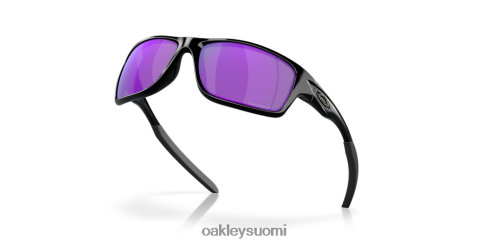 Oakley ruokala violetit iridium polarisoidut linssit, kiillotettu musta kehys silmälasit 2T48V4746