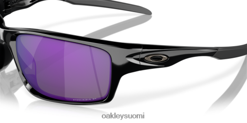 Oakley ruokala violetit iridium polarisoidut linssit, kiillotettu musta kehys silmälasit 2T48V4746