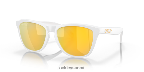 Oakley sammakonnahat (matalan sillan istuvuus) prizm 24k polarisoidut linssit, matta valkoinen kehys silmälasit 2T48V4822