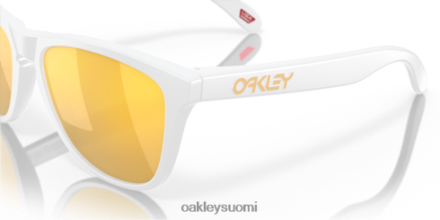 Oakley sammakonnahat (matalan sillan istuvuus) prizm 24k polarisoidut linssit, matta valkoinen kehys silmälasit 2T48V4822