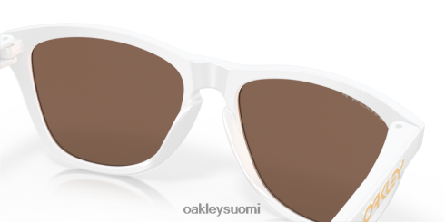 Oakley sammakonnahat (matalan sillan istuvuus) prizm 24k polarisoidut linssit, matta valkoinen kehys silmälasit 2T48V4822
